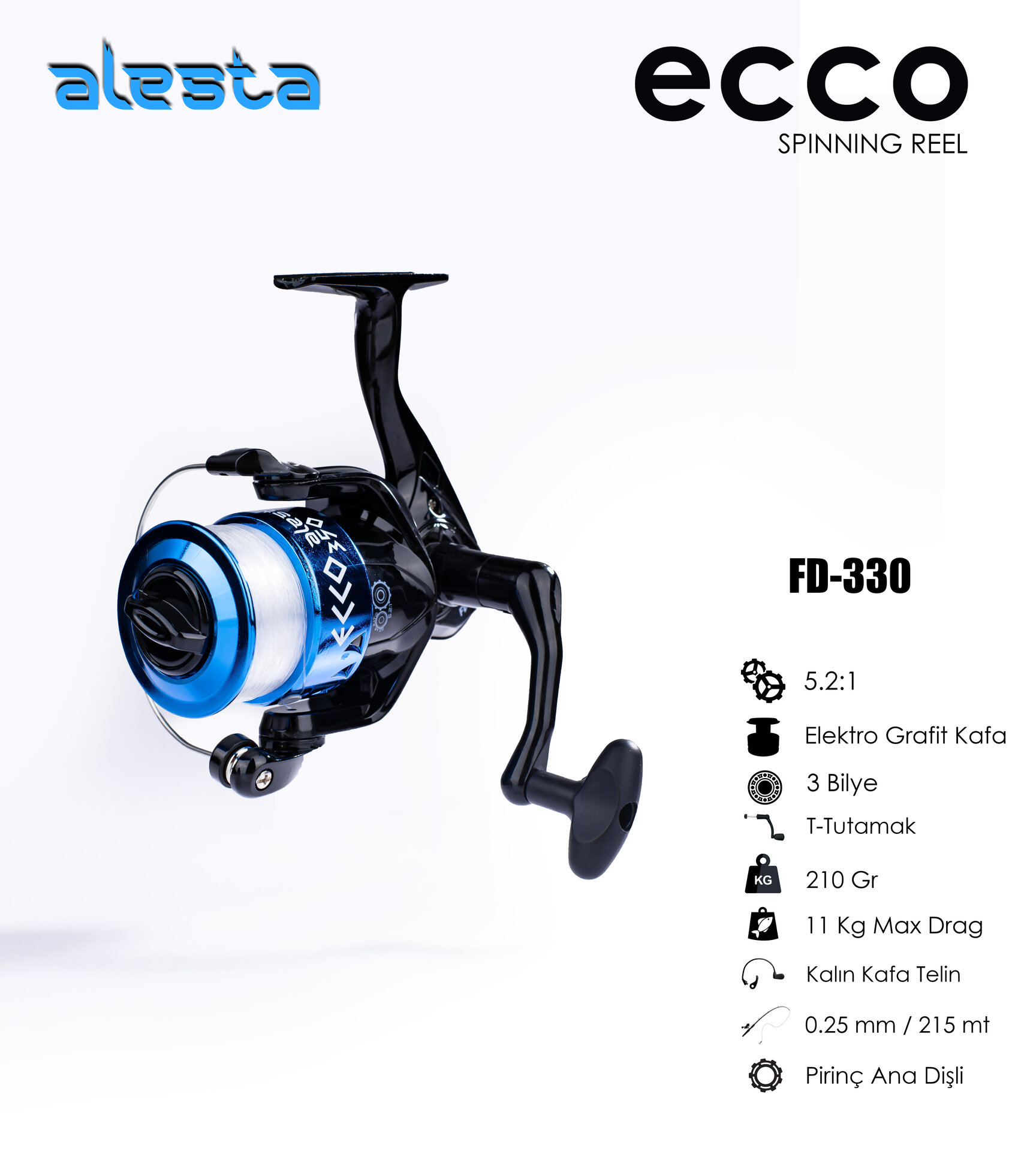 Alesta Ecco Fd-330 CNC Kol 3Bb Misinalı Olta Makinesi