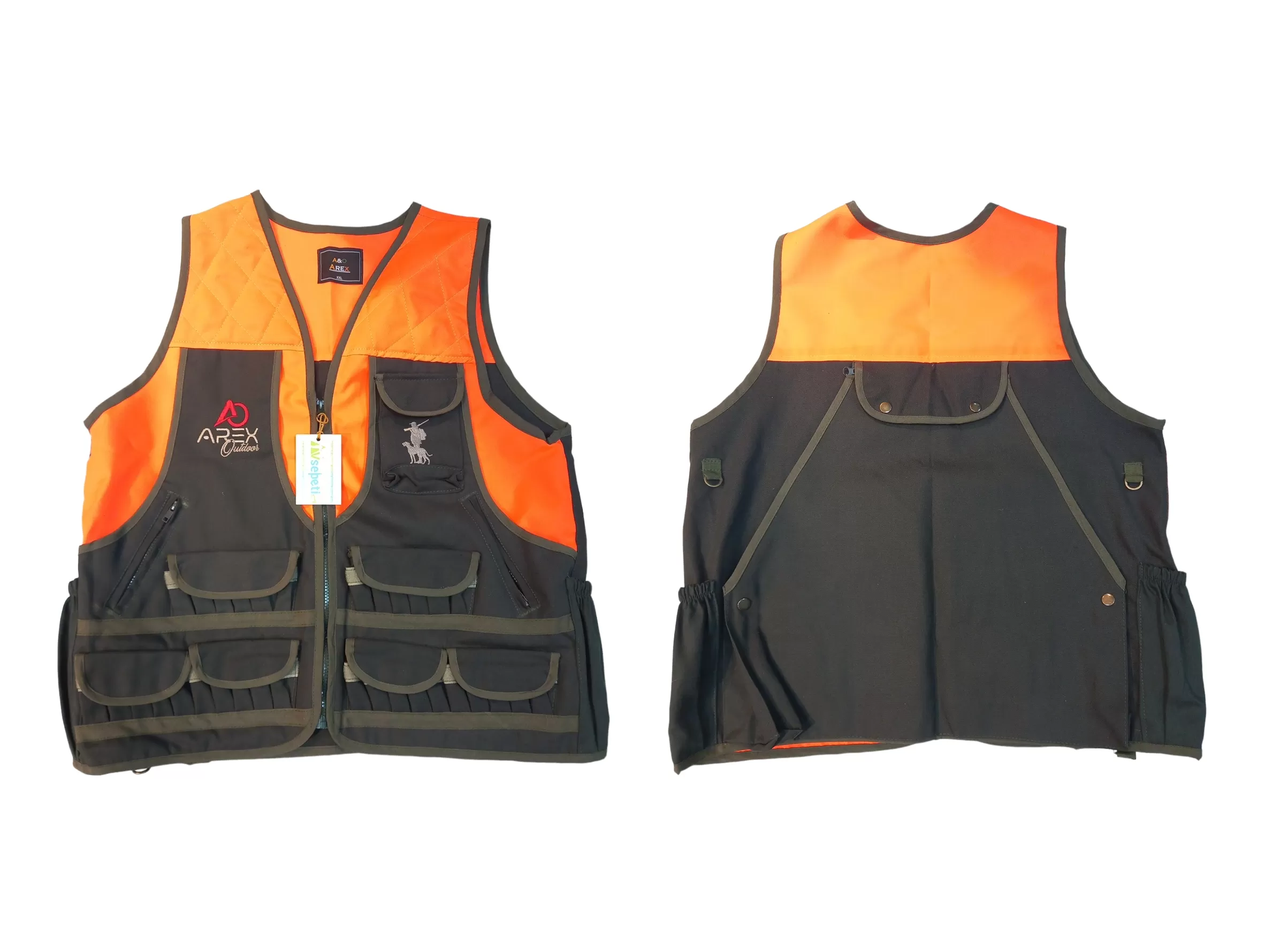 Arex Outdoor Avcı ve Köpek Nakış İşlemeli Fişeklikli Avcı Yeleği
