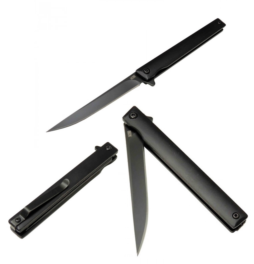 AVS MM3 BK 20 CM Siyah İnci Taşıma Klipsli Çakı