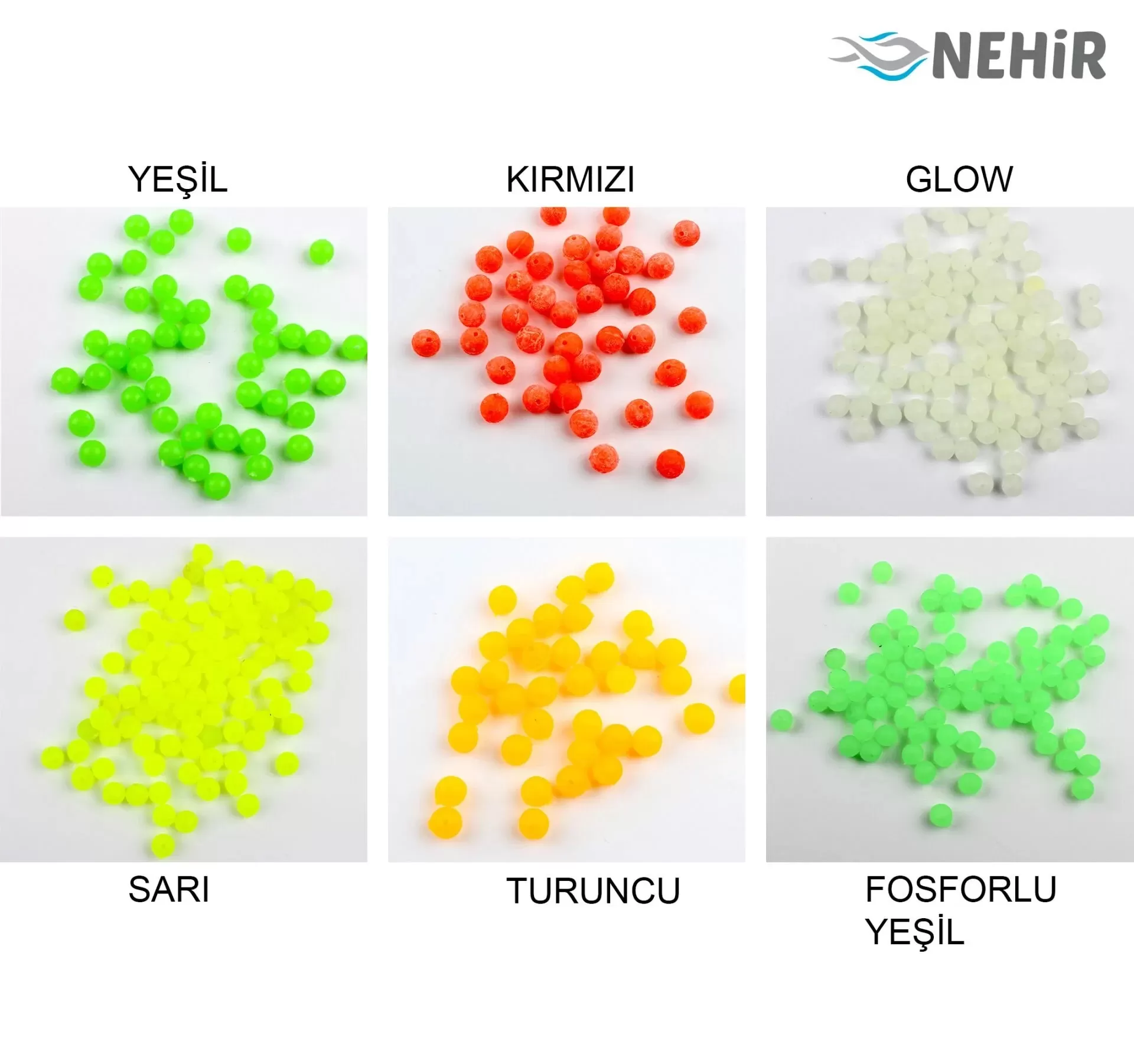 Avsepeti Silikon 100 Adet Yuvarlak Fosforlu Boncuk