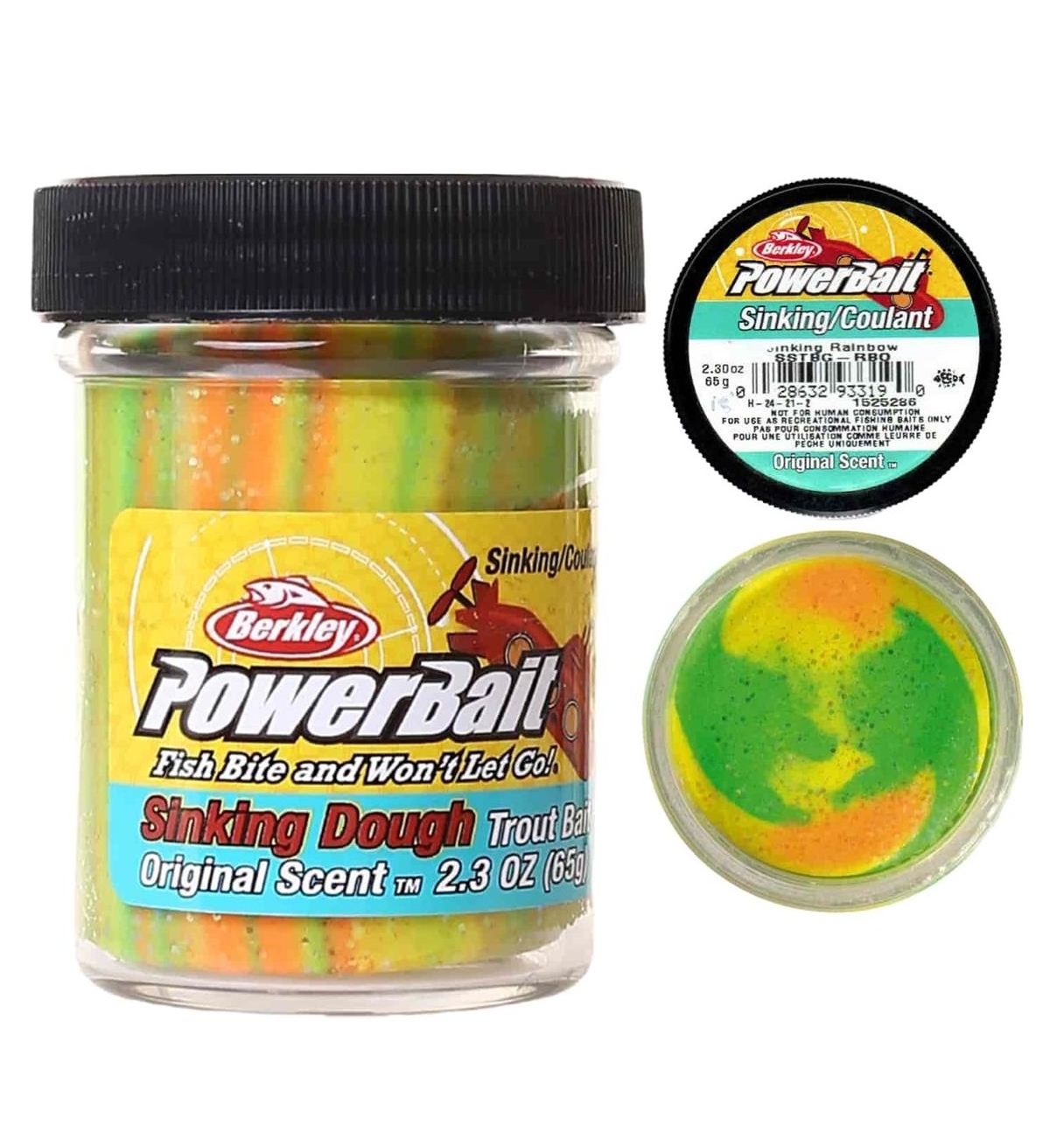 Berkley Powerbait Sinking Rainbow Glitter Trout Bait Sahte Hamur Yem