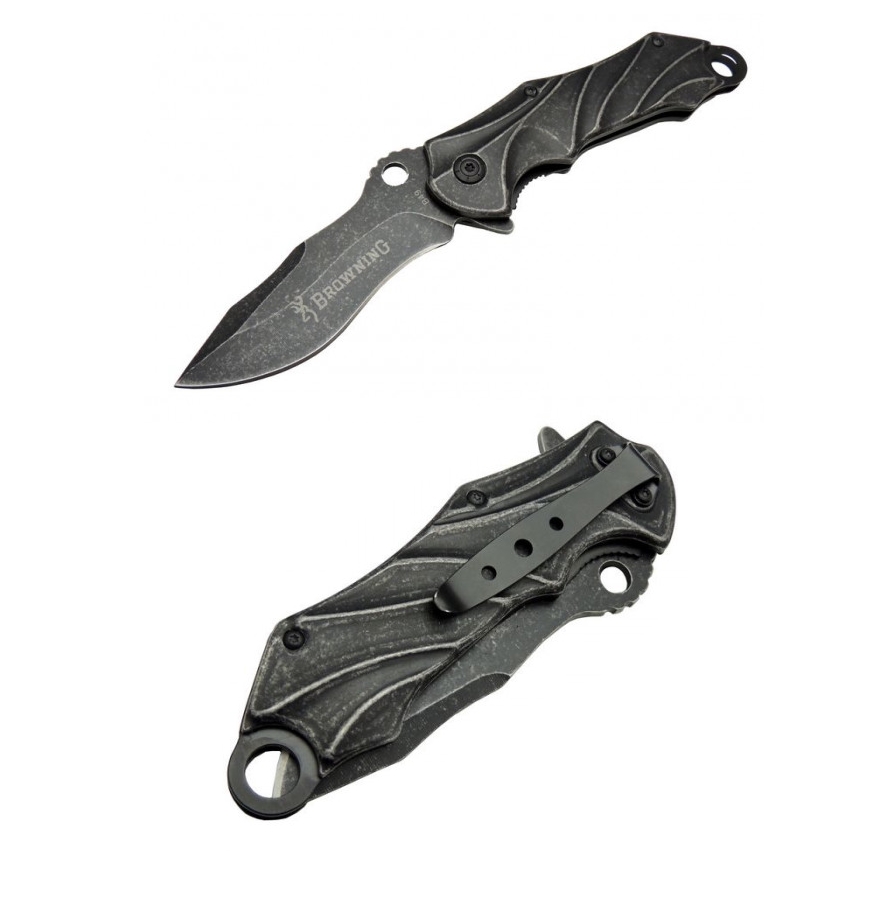 Browning B49 22 CM Taşıma Klipsli Kilitli Eskitme Çakı