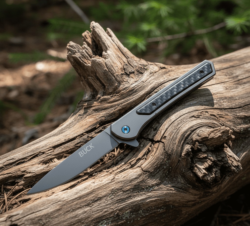 Buck FY-19 20 cm  Titanyum Damalı Tanto Çakı