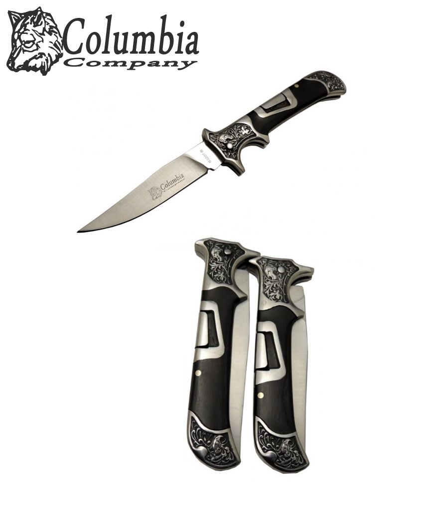 Columbia B3207-B 23 CM Gravür İşlemeli Emniyet Kilitli Çakı