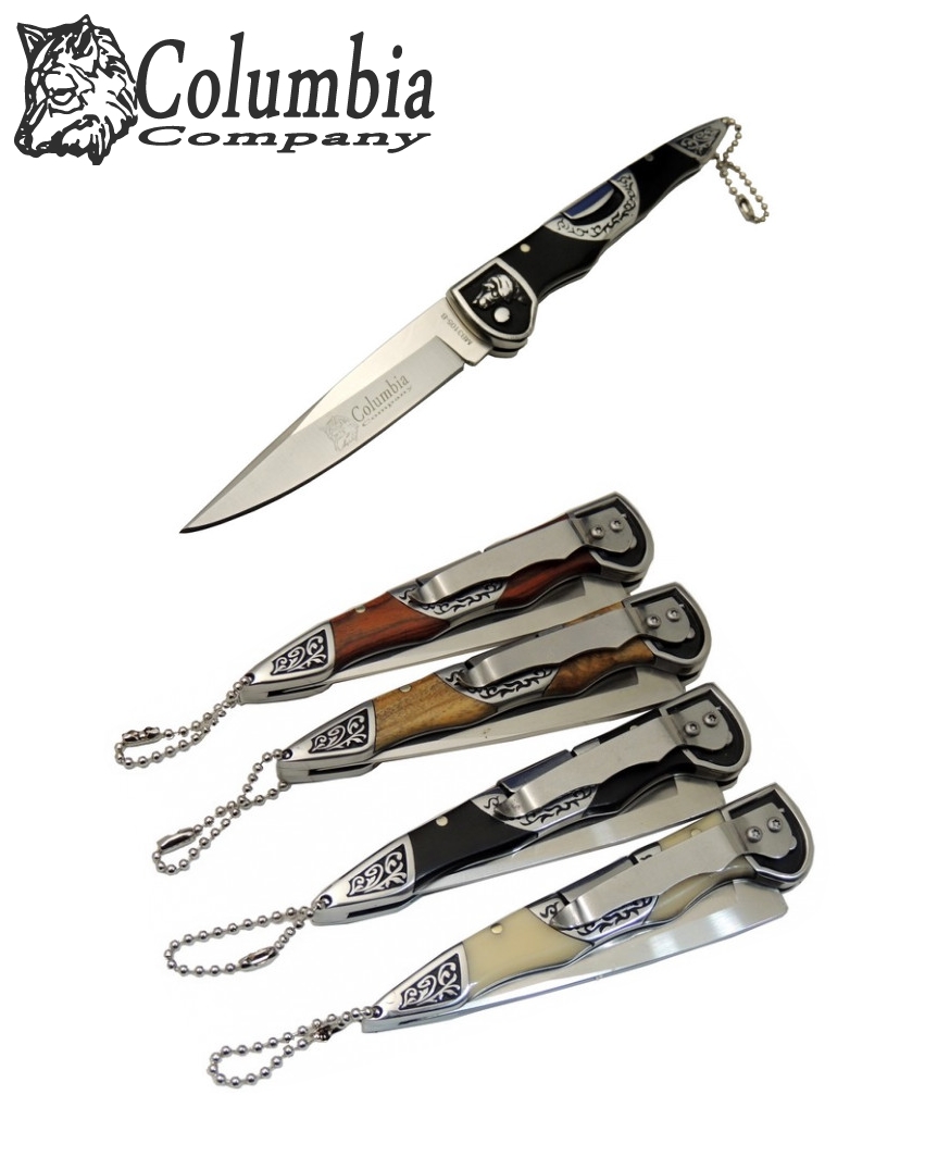 Columbia MB3105-B 20 CM Dog Gravür İşlemeli Taşıma Klipsli Çakı
