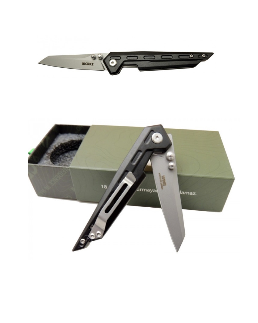 Crkt 3301 BK 18 CM Wing Emniyet Kilitli Taşıma Klipsli Cep Çakı