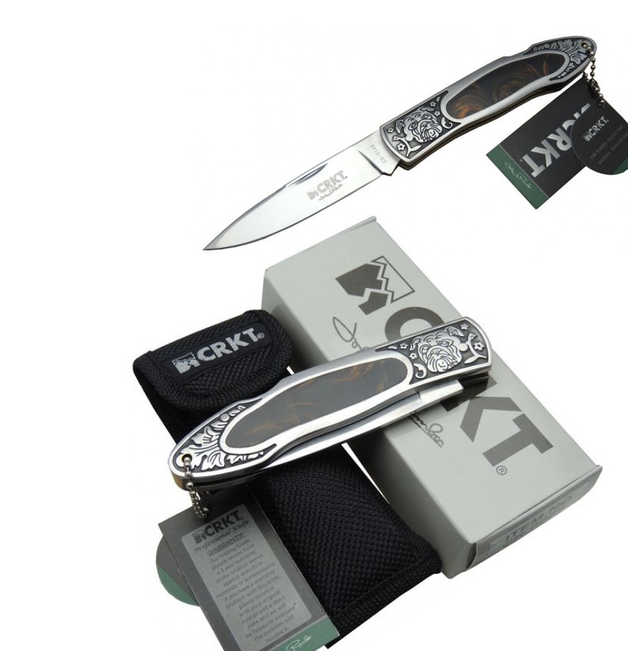 CRKT CR-0148KHV 20CM Gravür İşlemeli Taşıma Klipsli Emniyet Kilitli Çakı