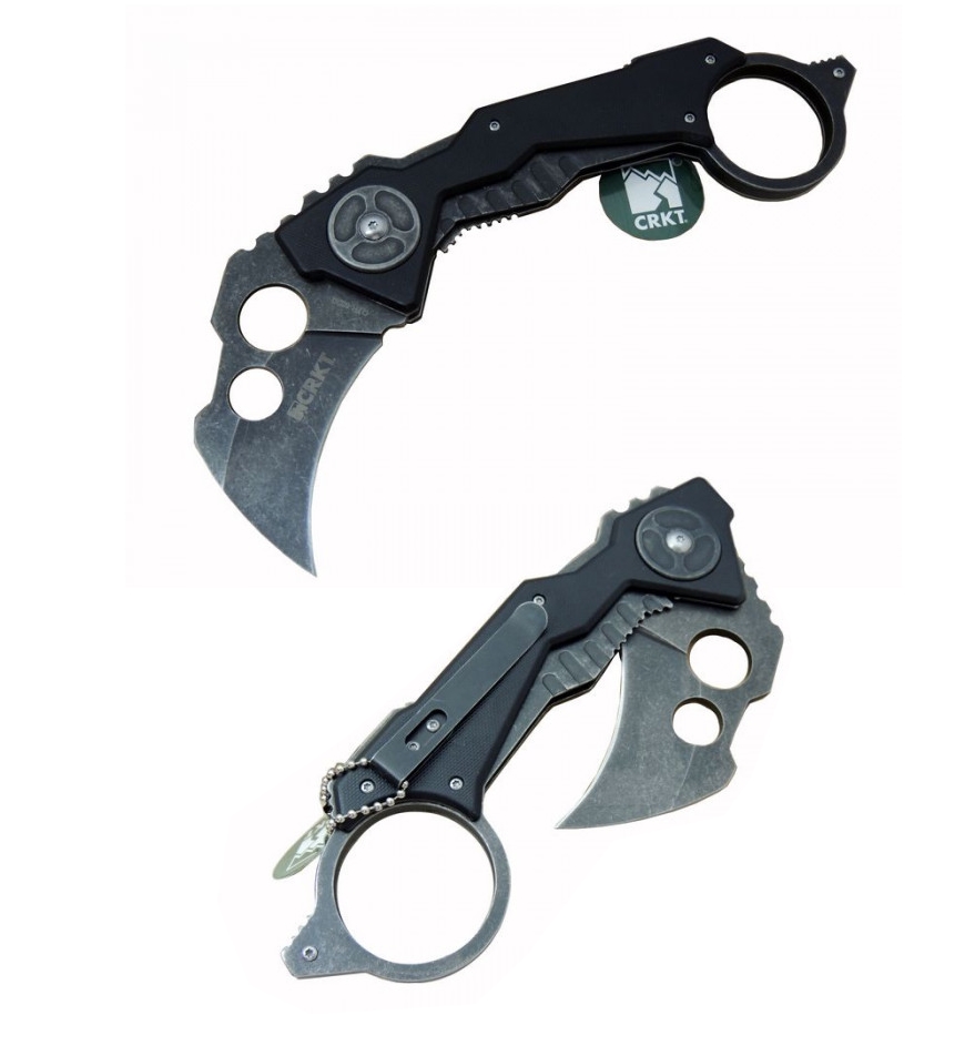 Crkt QTR-6320BK 23 CM Taşıma Klipsli Baracas Karambit Çakı