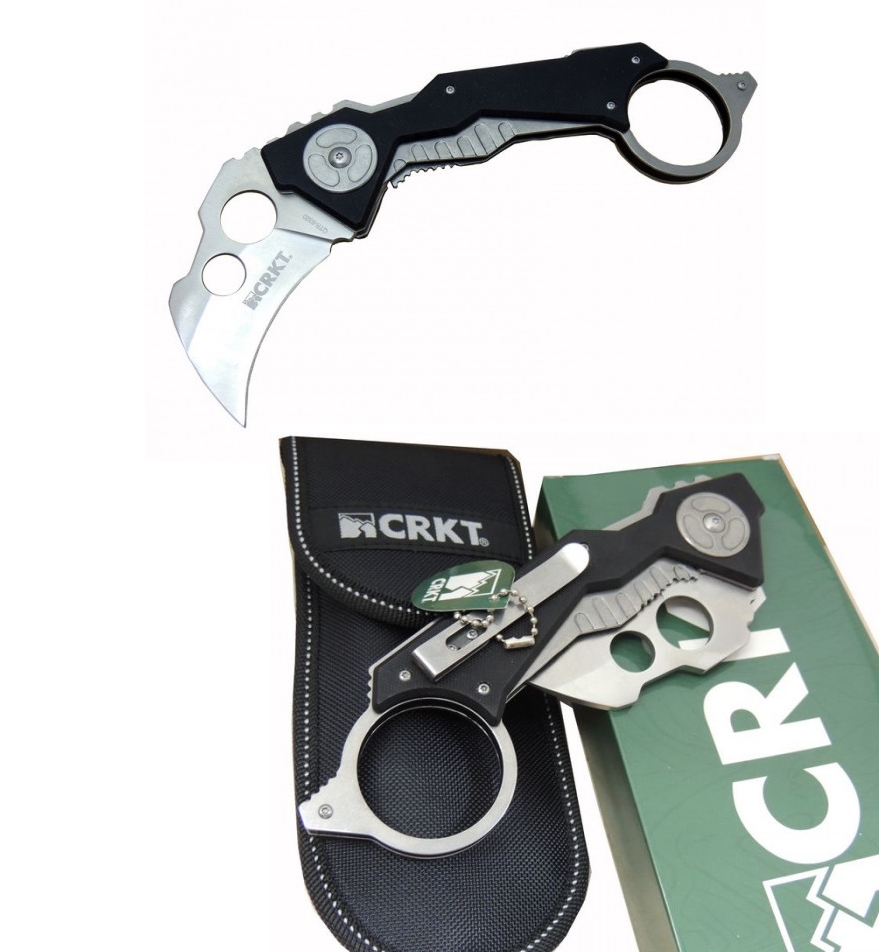Crkt QTR-6320WY 23 CM Taşıma Klipsli Baracas Karambit Çakı