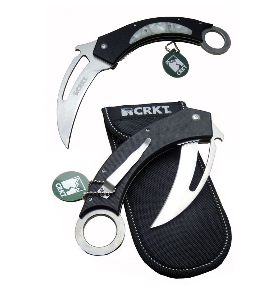 Crkt X-0641WY-23 CM Blacsrambit Taşıma Klipsli Karambit Çakı