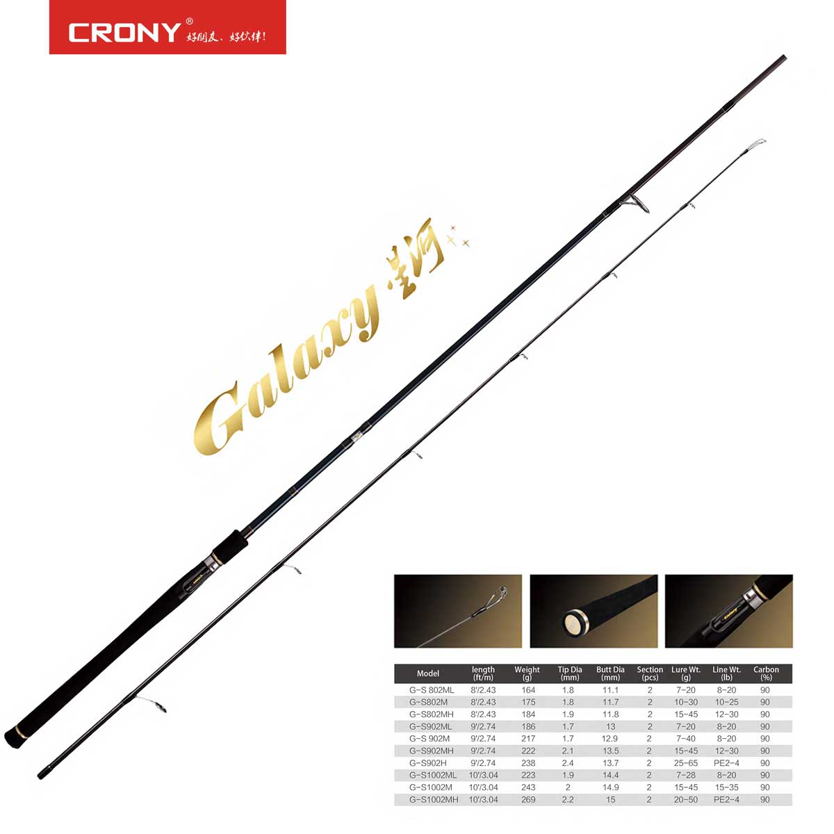 Crony Galaxy 274 cm 7-40 gr Spin Kamış