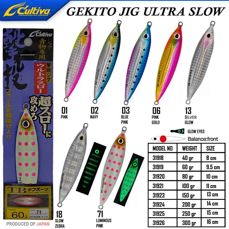 Cultiva 31918 Gekito Jig Ultra Slow 40g 8.0cm