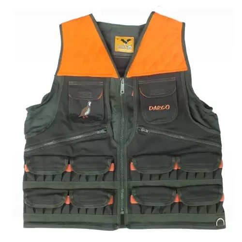 Dargo A05 W Haki Turuncu Kapaklı Keklik Desenli Avcı Yeleği