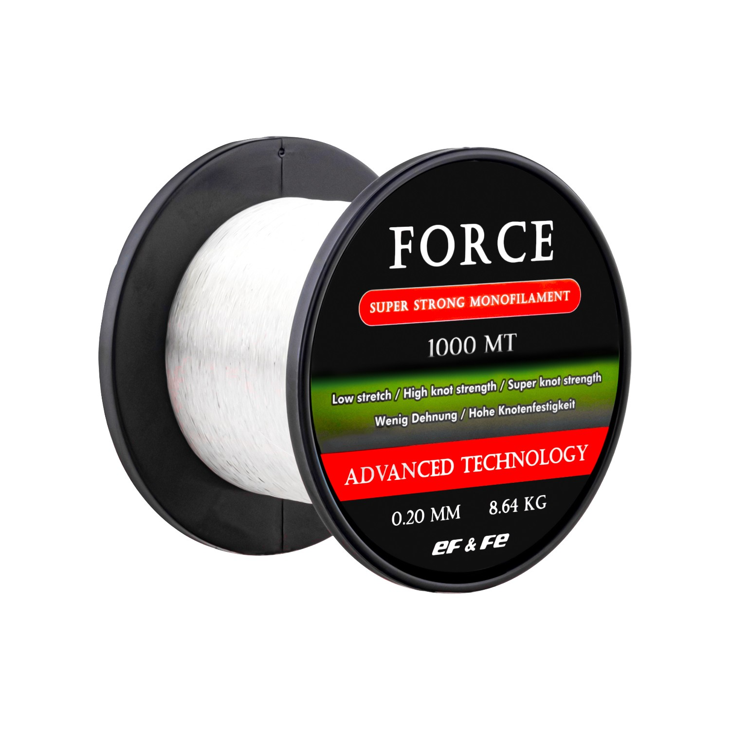EFFE Force 1000m Monofilament Bobin Beyaz Olta Misinası