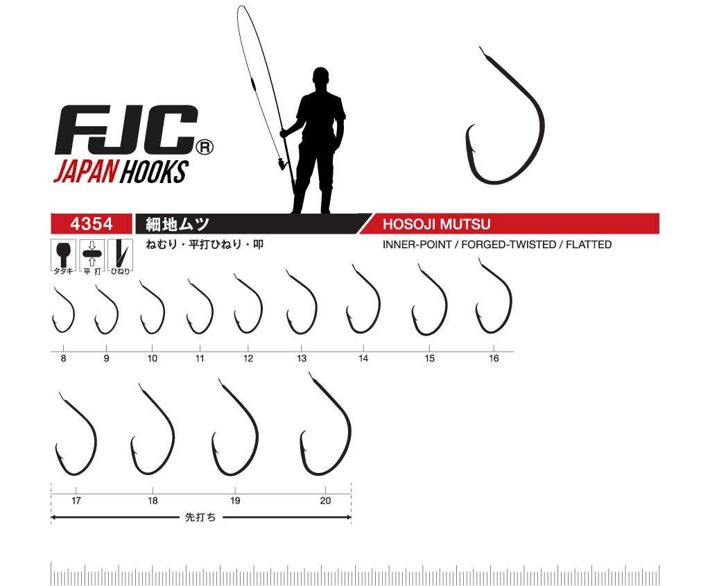 FJC Japan Hooks Hosoji Mutsu 4354 Olta İğnesi
