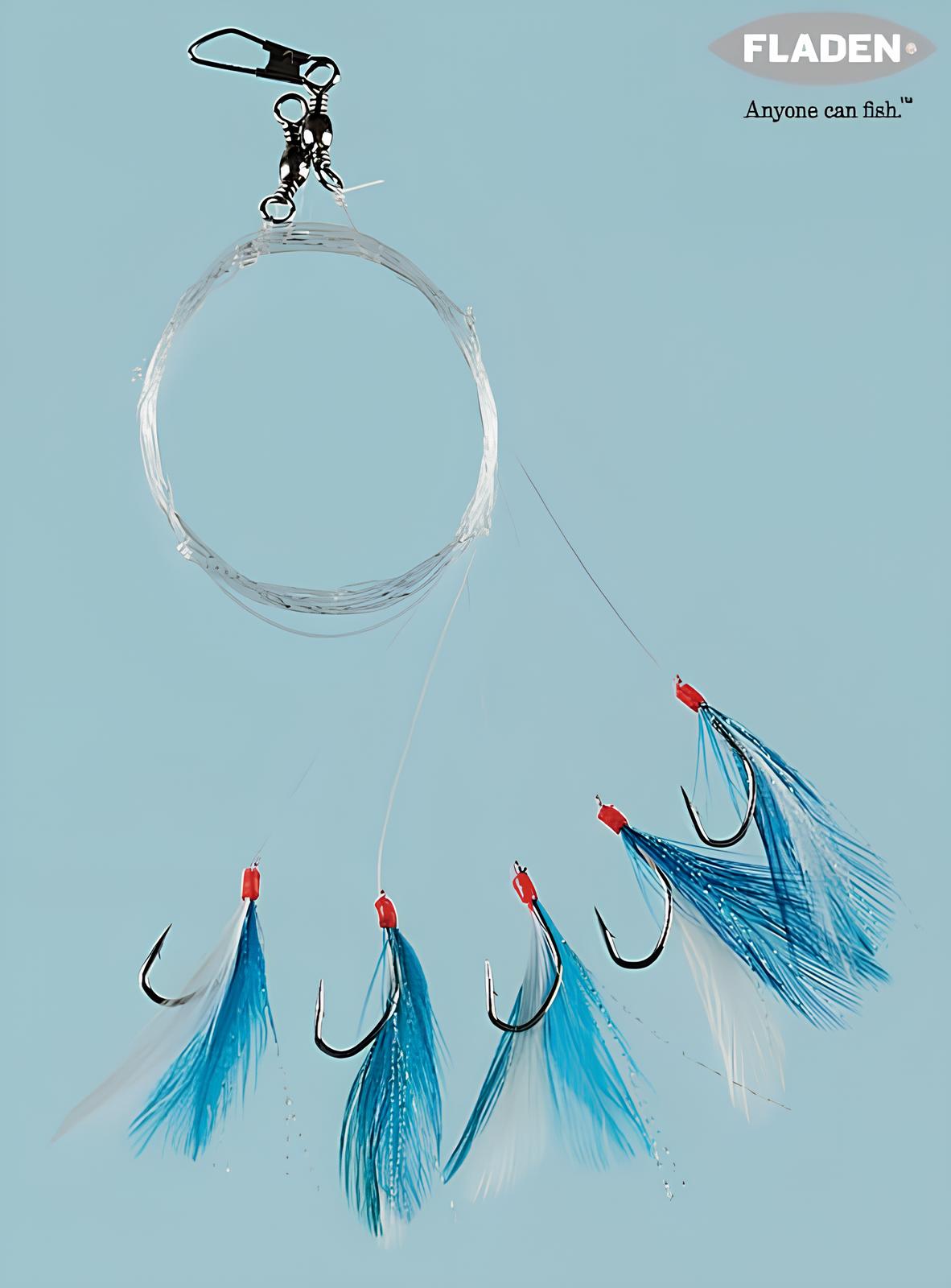 Fladen #1253-6 Blue Flash 5 Köstek Çinekop Palamut Çapari Hazır Takım