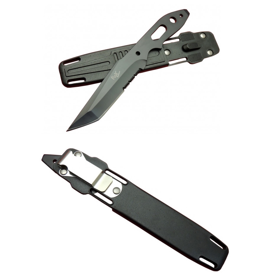 Fox A-13 Outdoor 22cm Siyah Taktikal Metal Bıçak