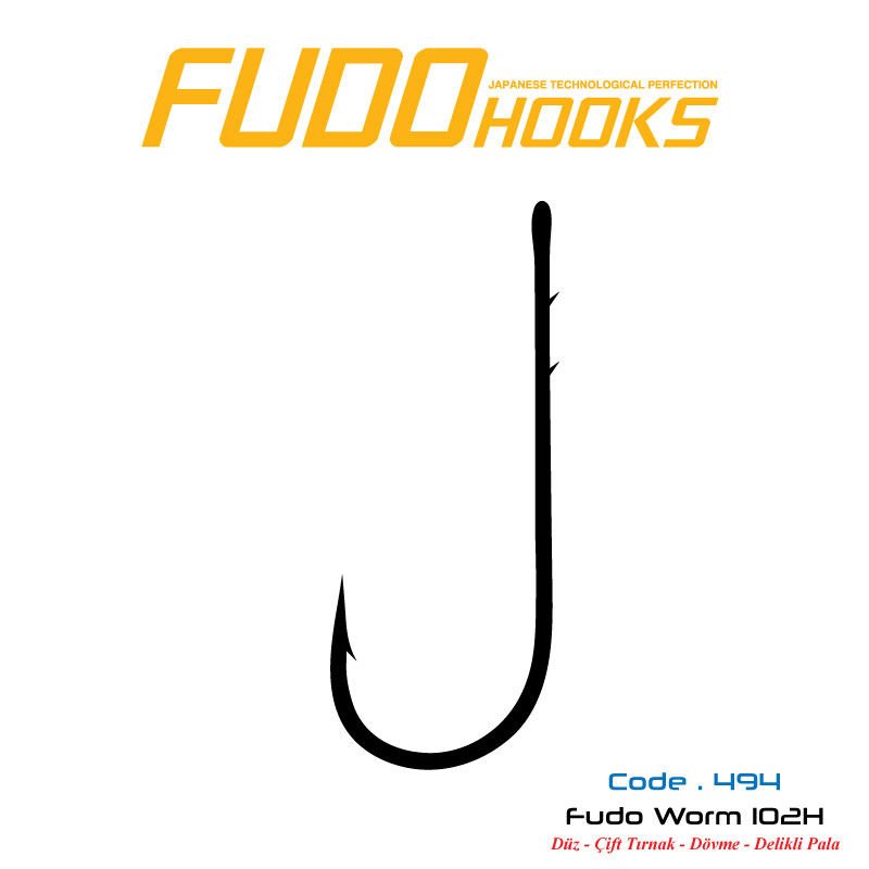 Fudo 4941 102H-BN 5 Adet Worm 102H Black Nikel İğne