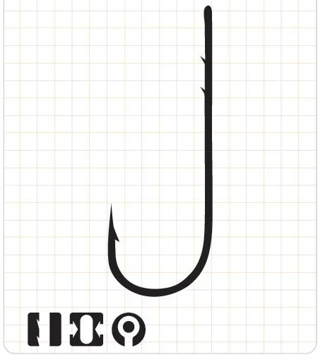 Fudo 6100 Worm SSB Nikel Uzun Pala Tırnaklı Olta İğnesi Sıze 1