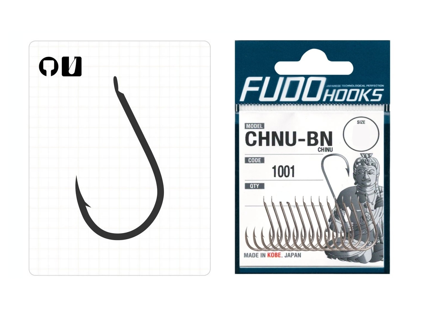 Fudo Hooks CHNU-BN 1001 Chinu Black Nikel Tekli İğne