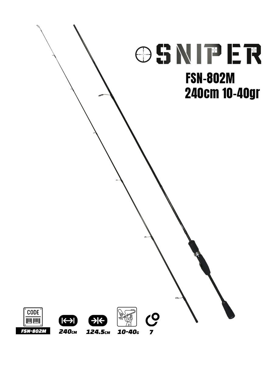 Fujin Sniper FSN-802M 240cm 10-40gr Spin Olta Kamışı