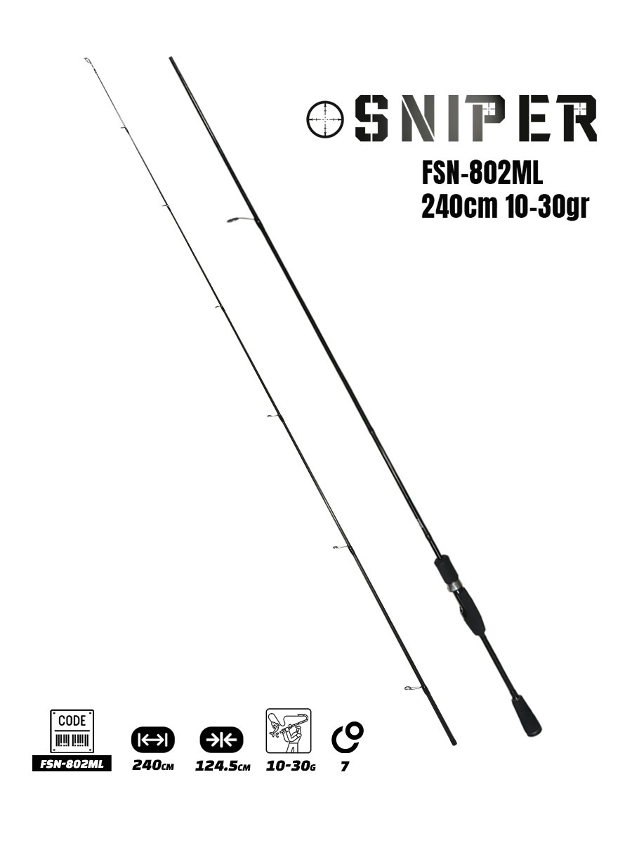 Fujin Sniper FSN-802ML 240cm 10-30gr Spin Olta Kamışı