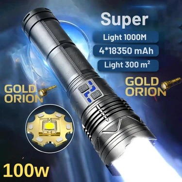 Gold Orion OR-G500 100W Süper Parlak 1KM LED El Feneri