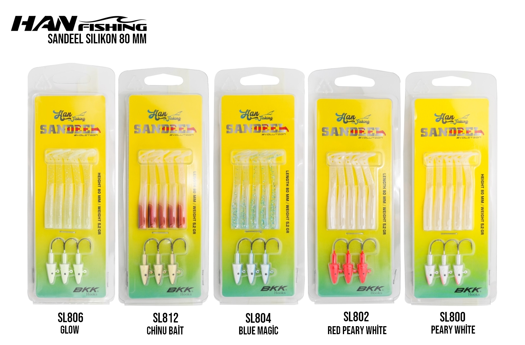 HanFishing Sandeel 80mm 5.2gr Silikon Yem