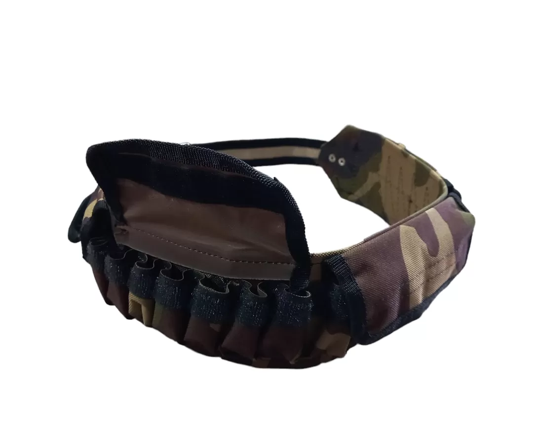 Kamuflaj Desenli  Fişeklik 25 Kapasiteli 12 Kalibre Kapaklı