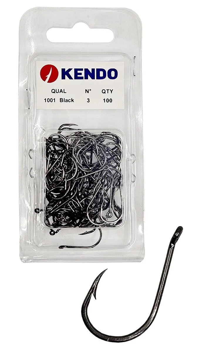 Kendo 1001 Black Nickle 100 Adet Halkalı Olta İğnesi