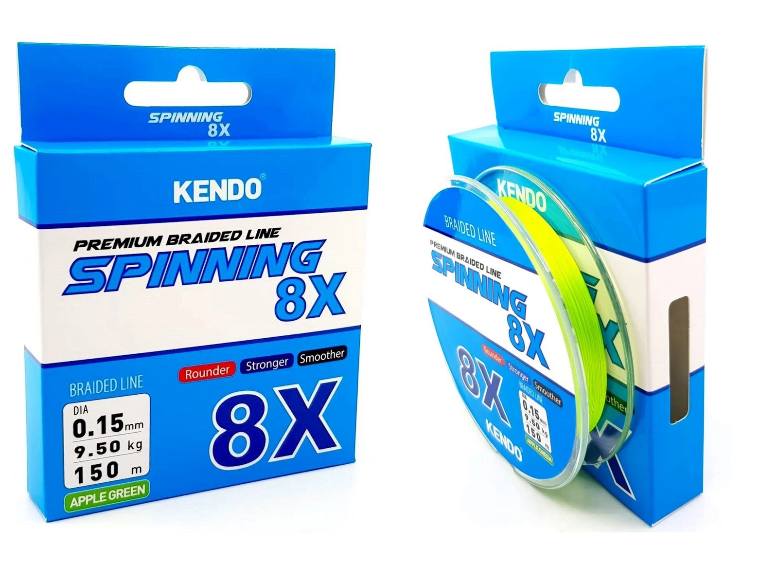 Kendo Spinning 8X Fighting 150mt Örgü İp Misina (Apple Green)