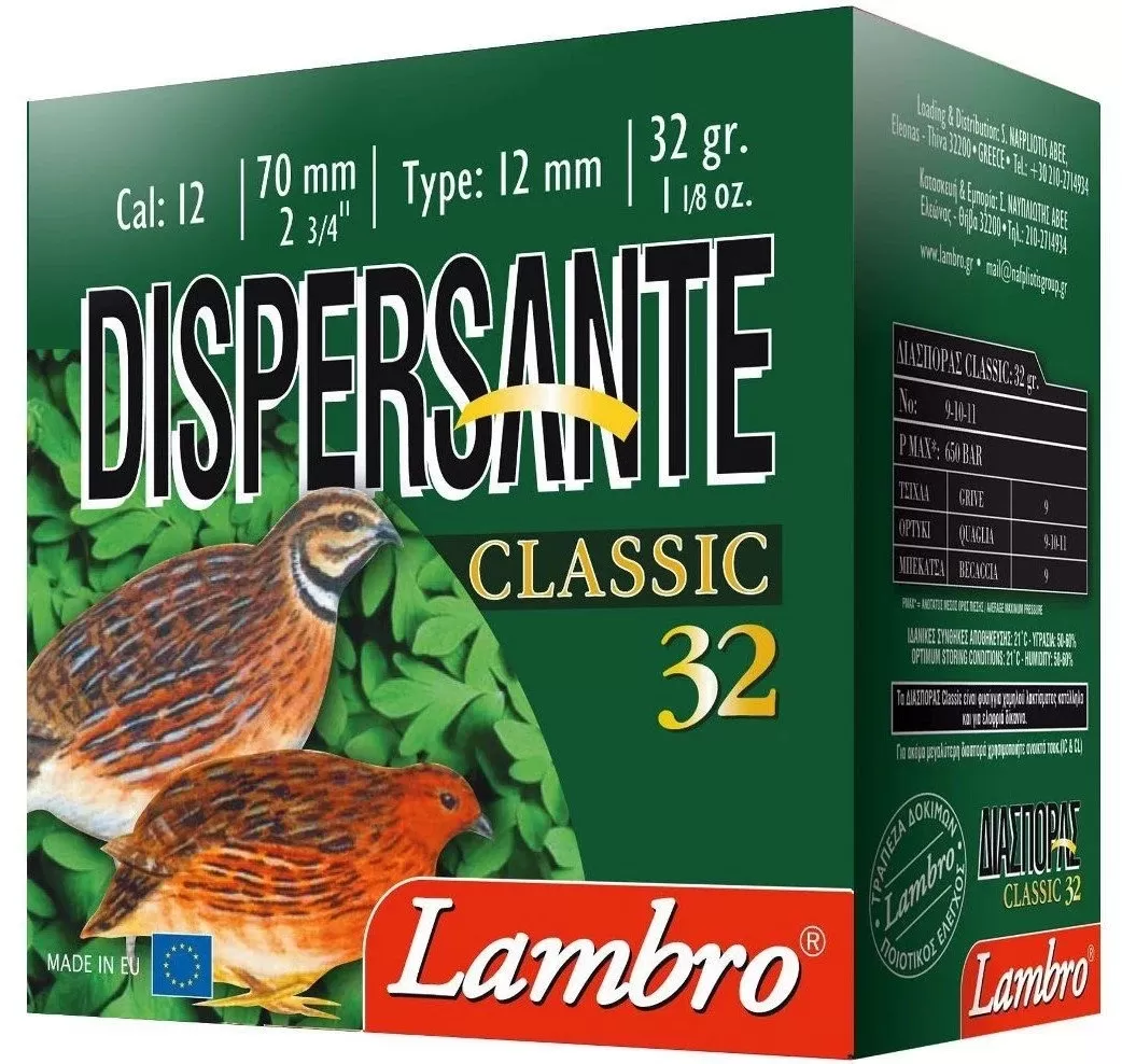 Lambro Dispersante Classic 32gr. 12 Kalibre  70mm 9 Num. Av Fişeği
