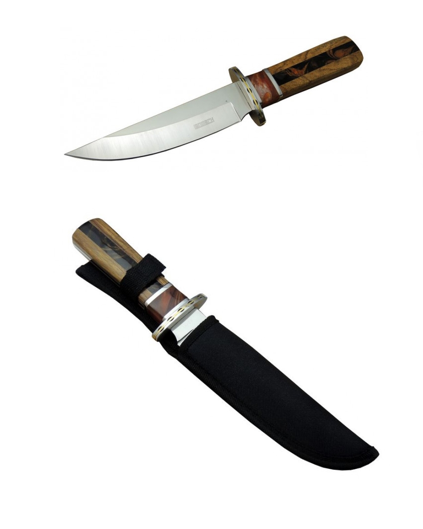 Lanmark A048 28cm Kılıflı Ahşap Kabzeli Baslanmaz Av Bıçağı