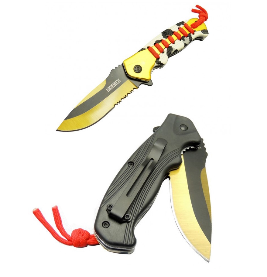 Lanmark KA28 21 CM Taşıma Klipsli Renkli İpli Çakı