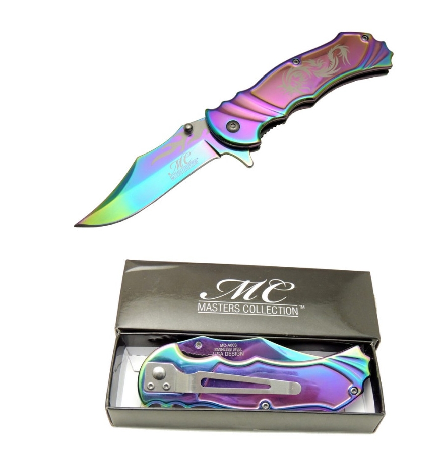 Mc Masters Collection MC-A003 20cm Gökkuşağı Taşıma Klipsli Çakı