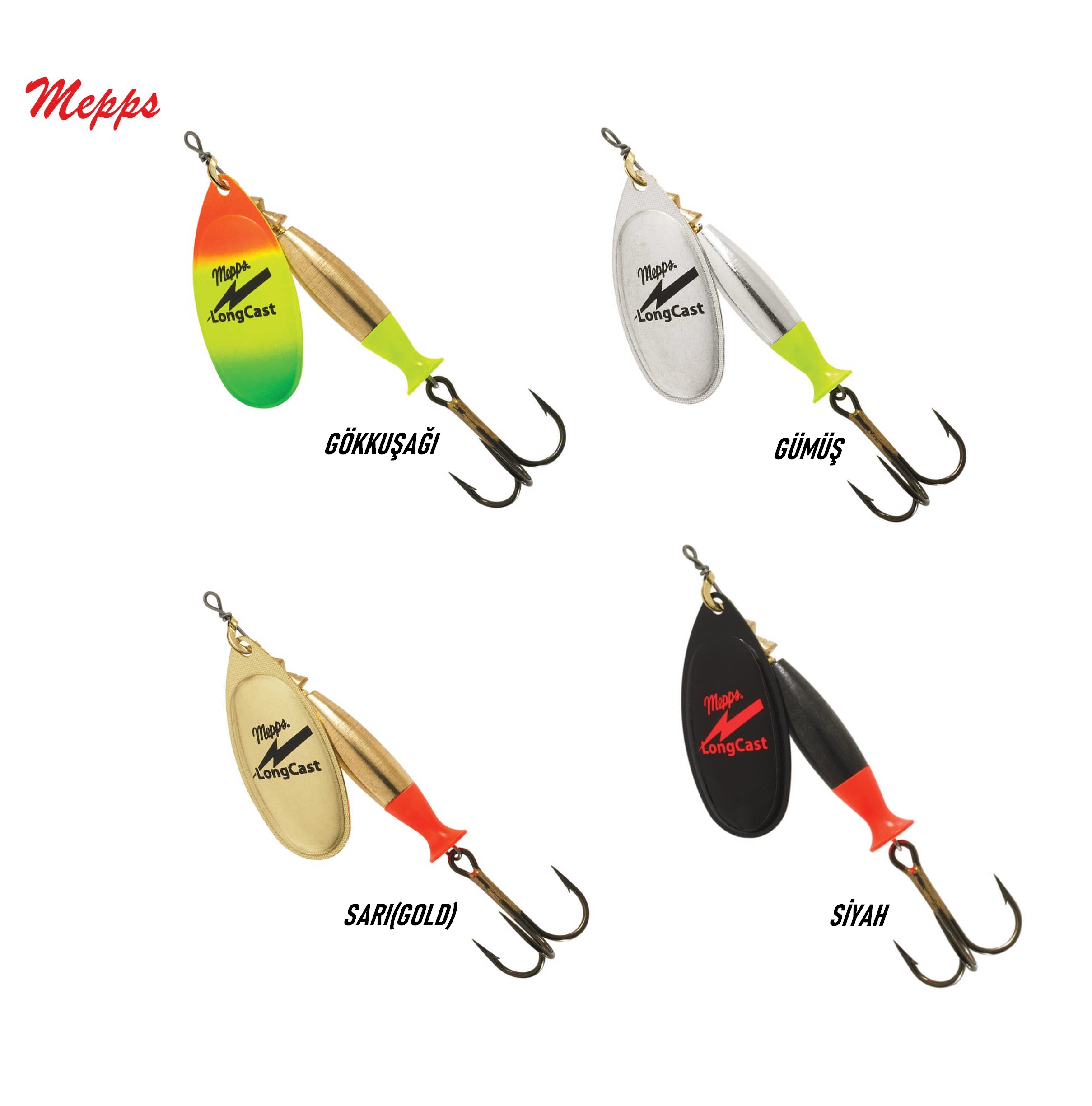 Mepps Long Cast No 3 12.4gr Döner Olta Kaşığı