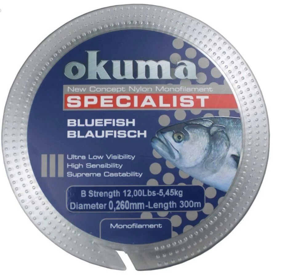 Okuma Bluefish 12.00lb 5.45kg 0.26mm 300 mt Clear Olta Misinası