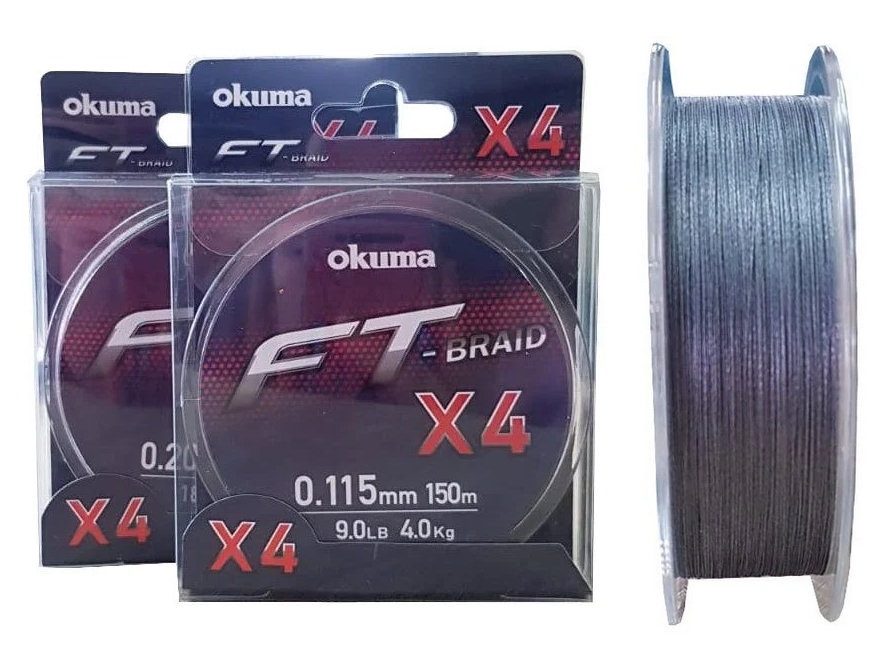 Okuma Ft-X4 Braided Line 150m Grey Örgü İp Misina