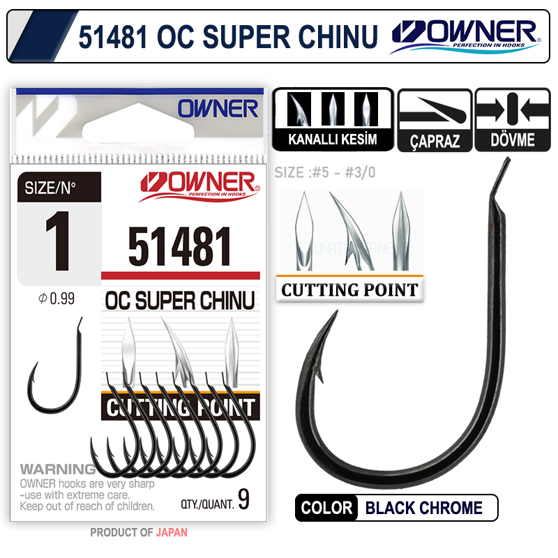 Owner 51481 Oc Cut Super Chinu Black Chrome İğne