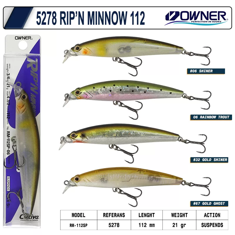 Owner 5278 Pip'n Minnow 112 Mm 21g Maket Balık