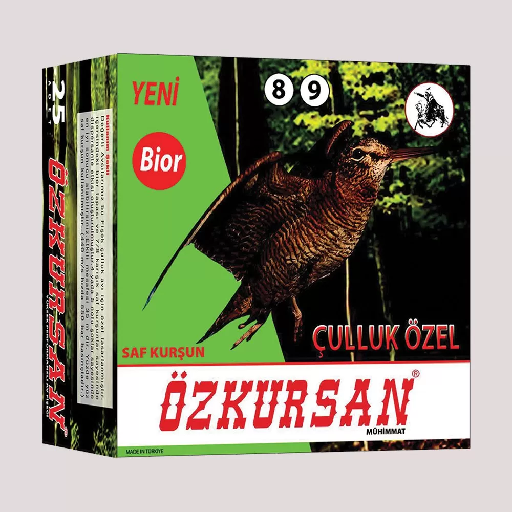 Özkursan Çulluk Özel 70mm 12 Kalibre 8 9 Num. Av Fişeği