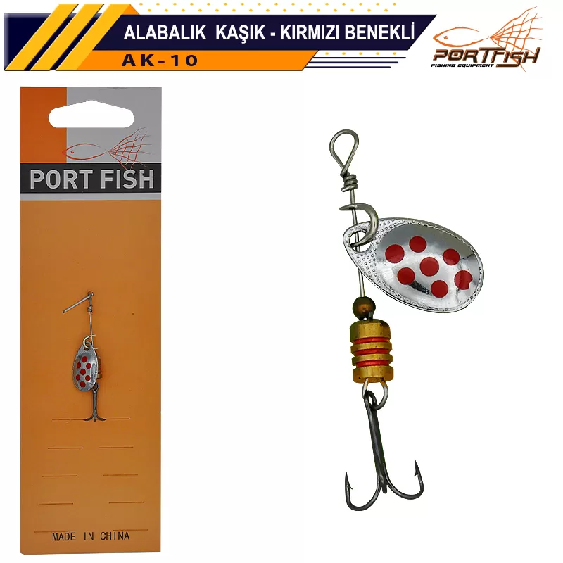Portfish Alabalık Kaşığı Kırmızı Benekli