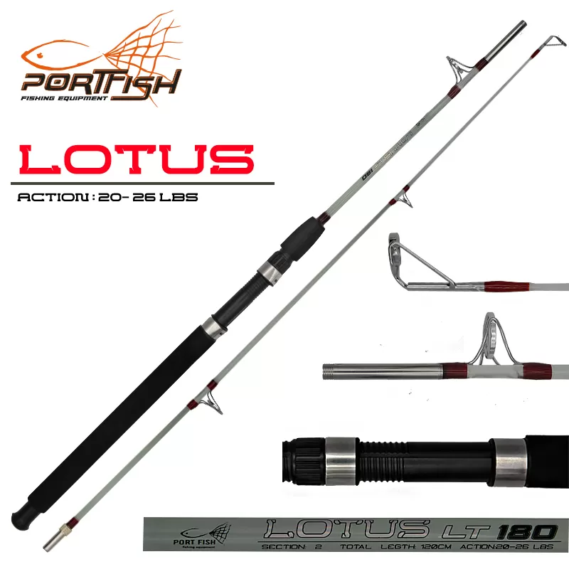 Portfish Lotus 165 cm Metal Halkalı Tekne Kamışı 20- 26 lbs