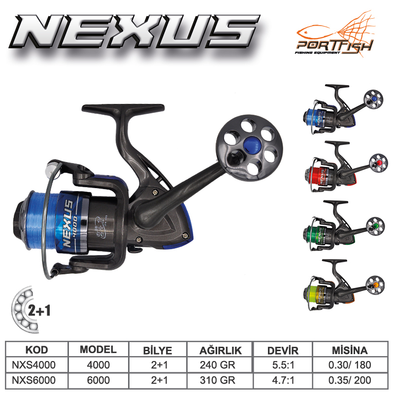 Portfish Nexus 4000 2+1bb Misinalı Olta Makinası