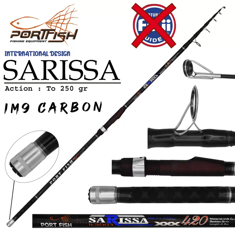 Portfish Sarissa Surf Carbon Olta Kamışı 420 cm 250 gr