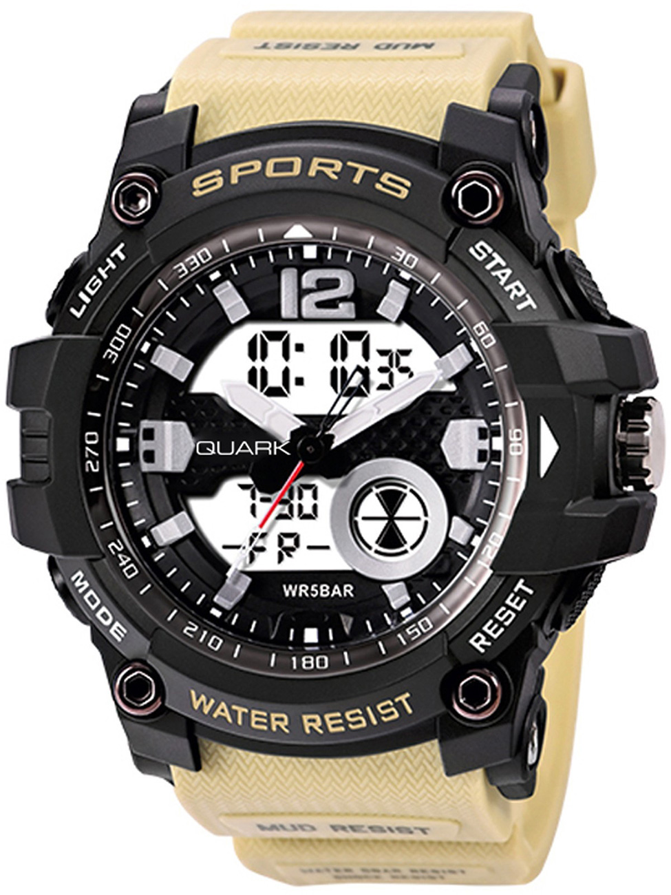Quark QU-2129GAD-7 Kamp Outdoor Taktikal Spor Saat