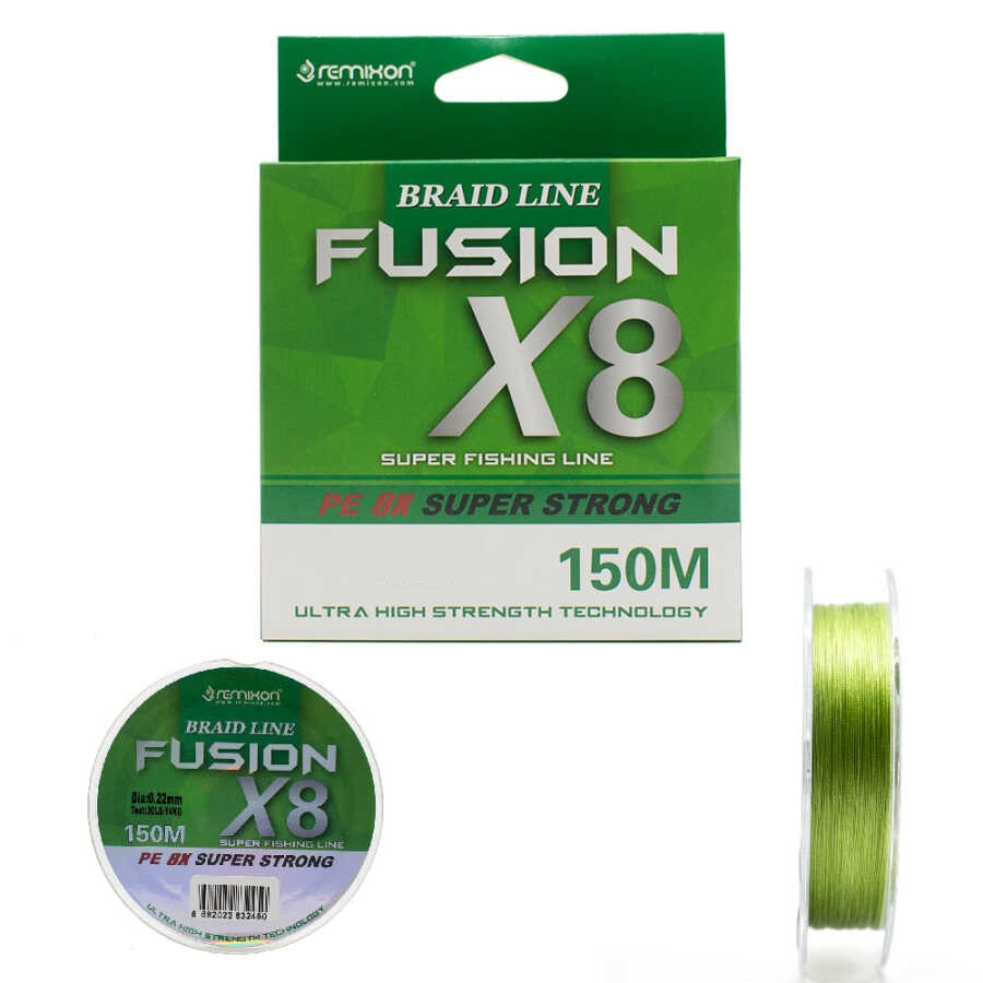 Remixon Braid Line Fusion 150M X8 Green İp Misina