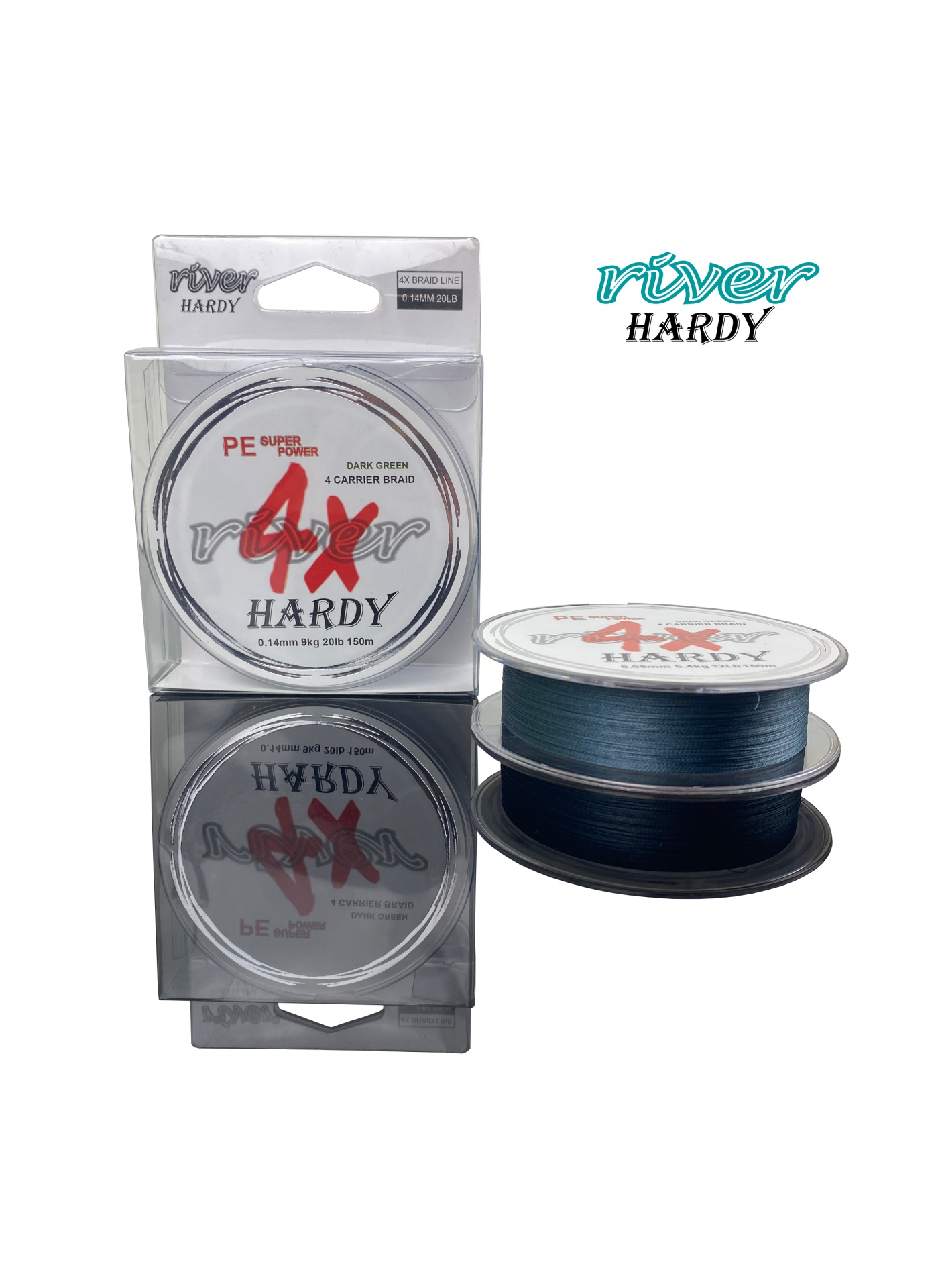 River Hardy 150m 4X Örgü İp Misina Dark Green
