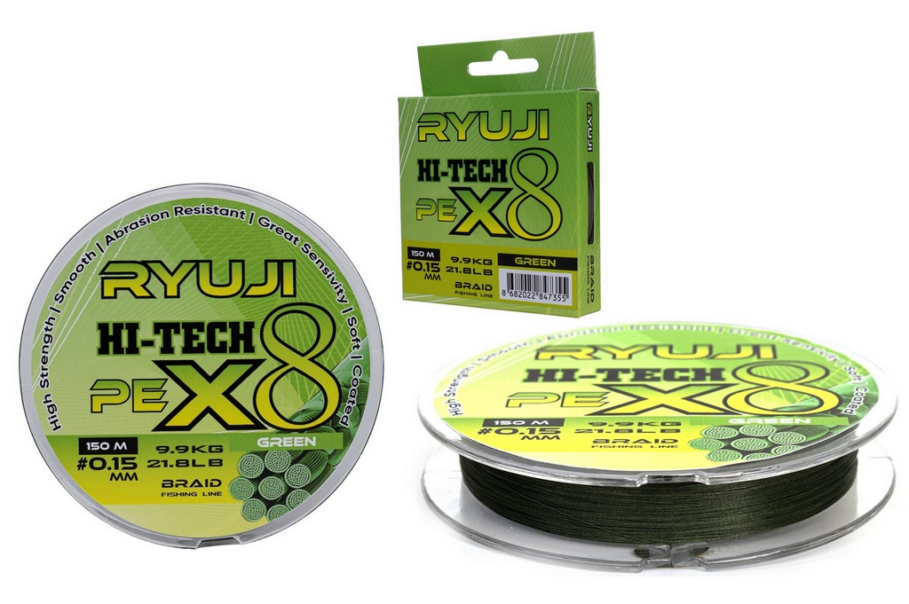 Ryuji Hi-Tech Pe X8 150m Green İp Misina