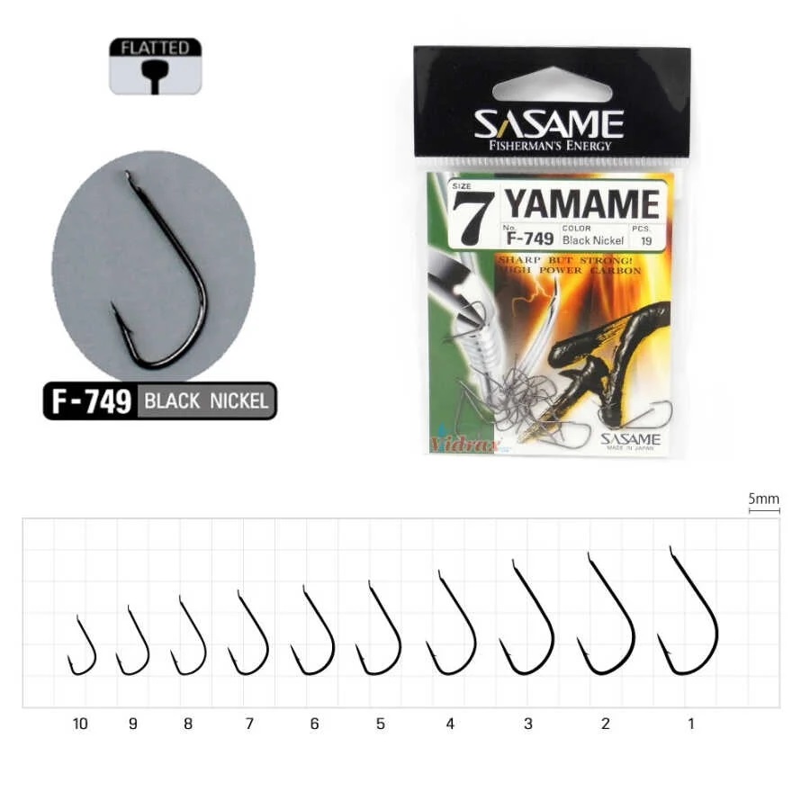 Sasame Yamame F-759 Serisi Black Nickel Olta Iğnesi Size 2